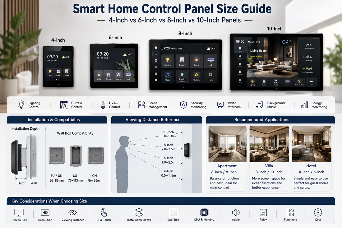 Smart HomeControl Panel Size Guide