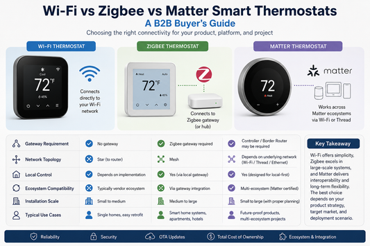 Wi-Fi vs Zigbee vs Matter Smart Thermostats
