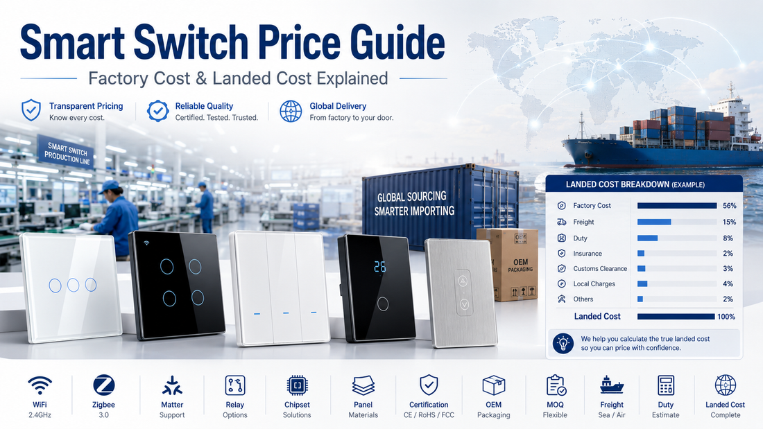 Smart Switch Price Guide for Importers: Factory Cost and Landed Cost Explained