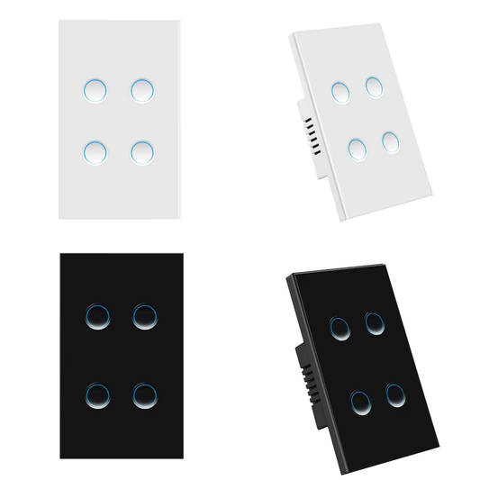 Tuya Matter Smart Concave Glass Panel Light Switch