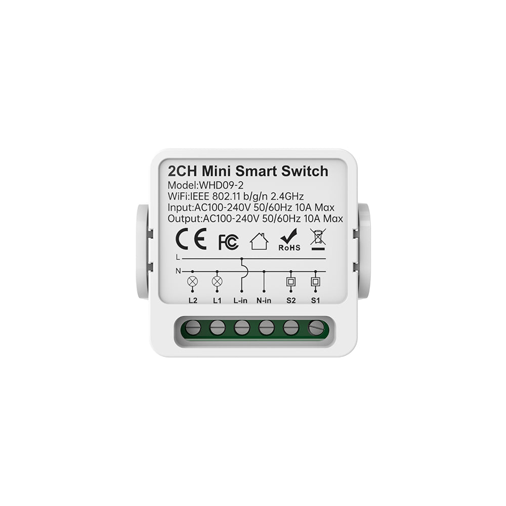 WHD09 Mini Smart Relay Switch 2ch