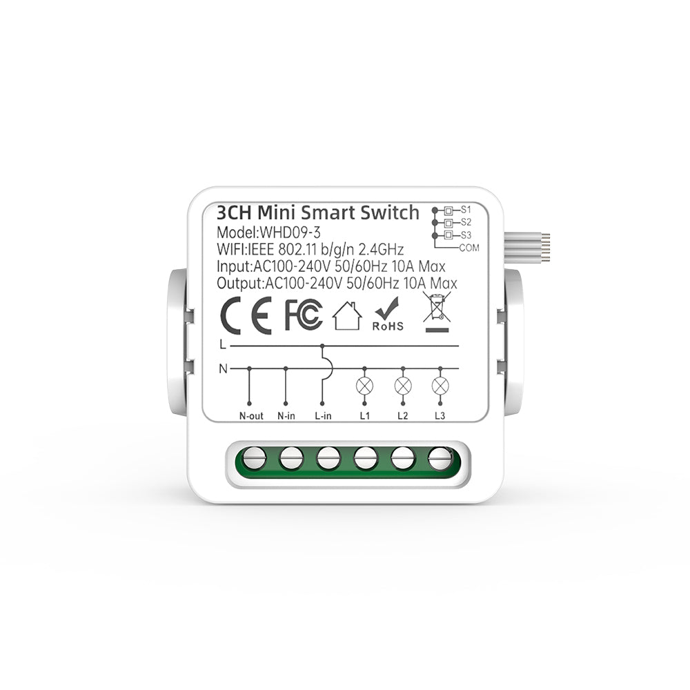 WHD09 Mini Smart Relay Switch 3ch