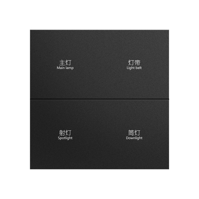Chuyun Y1 Horizontal 1-4 Gang Push Button Smart Switch with Neutral Wire