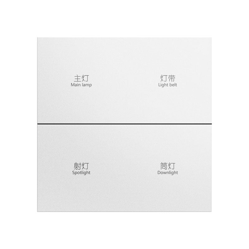 Chuyun Y1 Horizontal 1-4 Gang Push Button Smart Switch with Neutral Wire