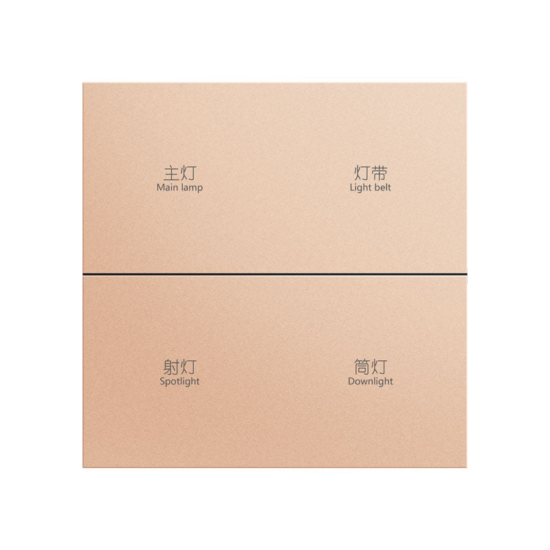 Chuyun Y1 Horizontal 1-4 Gang Push Button Smart Switch with Neutral Wire